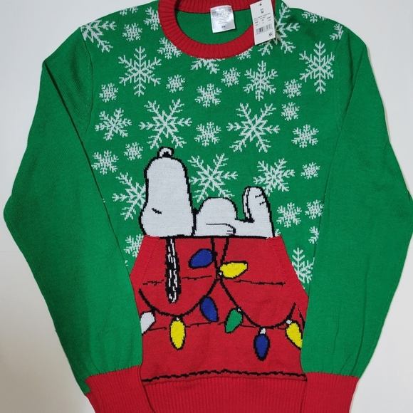 Peanuts Sweaters Peanuts Christmas Snoopy Snowflake Sweater Poshmark